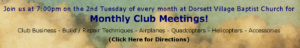 Spirits Monthly Meeting:  Every 2nd Tuesday @ Bob Gizzie Flying Field